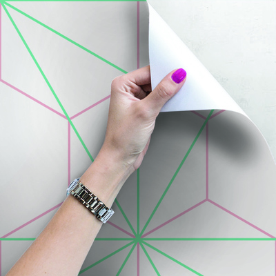 Fotobehang Driehoeken en zeshoeken