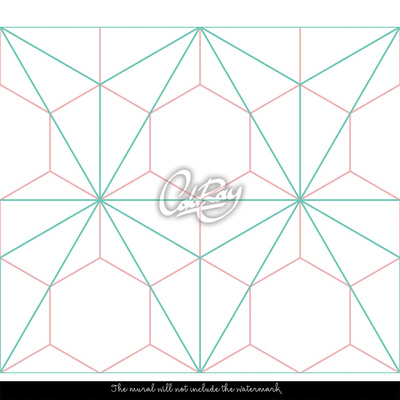 Fotobehang Driehoeken en zeshoeken