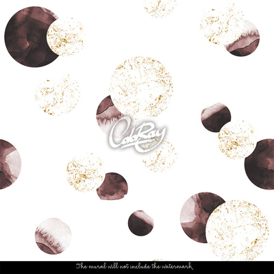 Fotobehang Gouden en bruine wielen