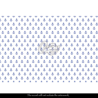 Fotobehang Blauw Anker