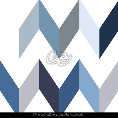 Fotobehang Hemelsblauwe Chevron