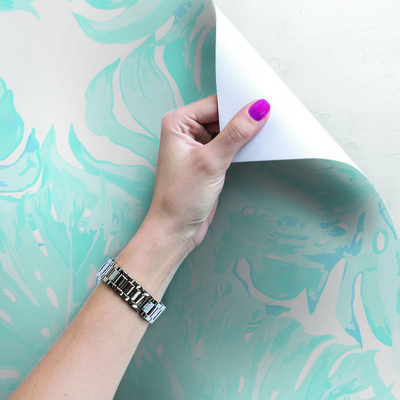 Fotobehang Monstera Reflectie Effect