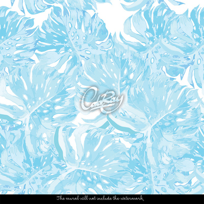 Fotobehang Monstera Reflectie Effect