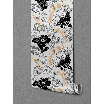 Fotobehang Vogels tussen de bloemen