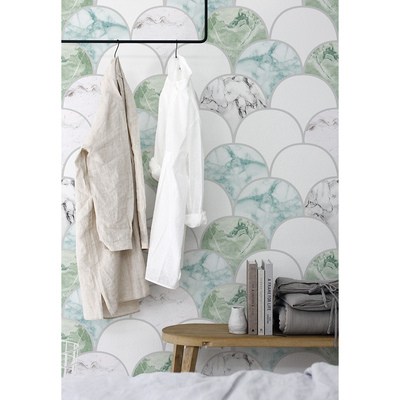 Fotobehang Marmer in tinten groen