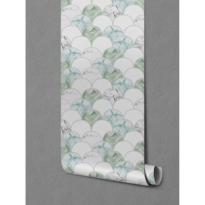 Fotobehang Marmer in tinten groen