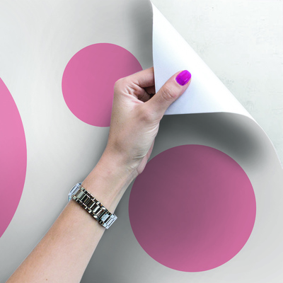 Fotobehang Roze ananas stippen