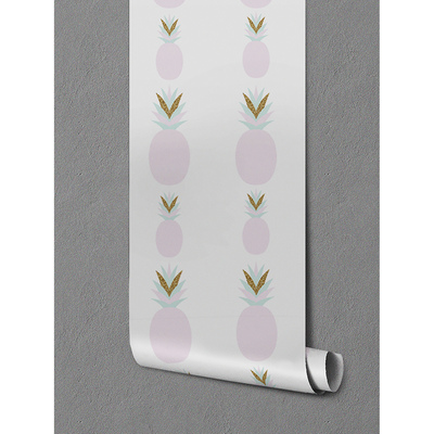 Fotobehang Roze ananas trends