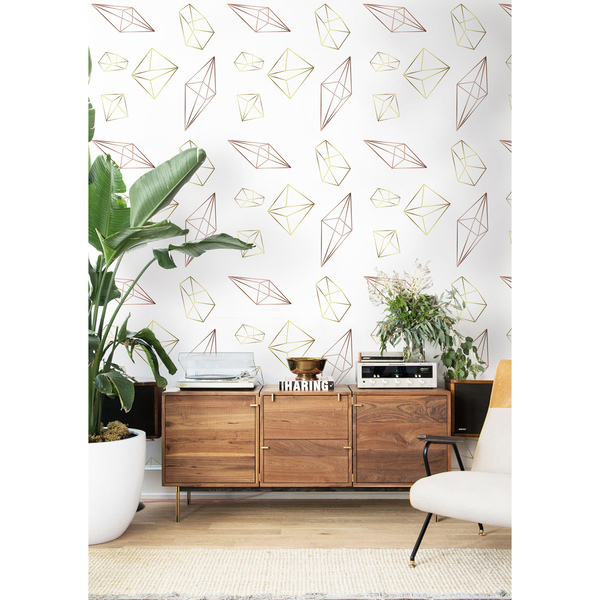 Fotobehang Gouden veelhoeken