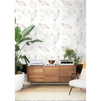 Fotobehang Gouden veelhoeken