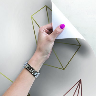 Fotobehang Gouden veelhoeken