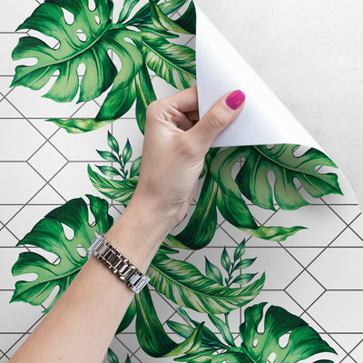 Fotobehang Groot Monstera-blad