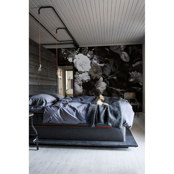 Fotobehang De donkere kant van bloemengekte