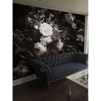 Fotobehang De donkere kant van bloemengekte