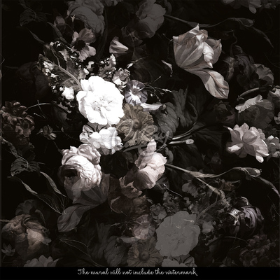 Fotobehang De donkere kant van bloemengekte