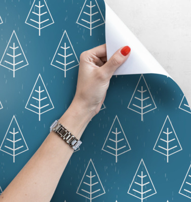 Fotobehang Tussen de kerstbomen