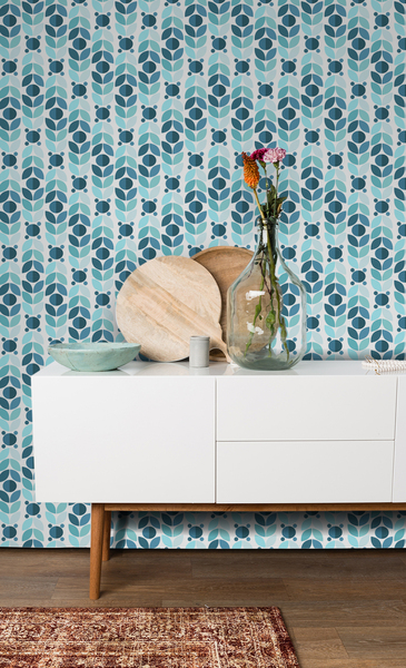 Fotobehang Blauwe amandelen