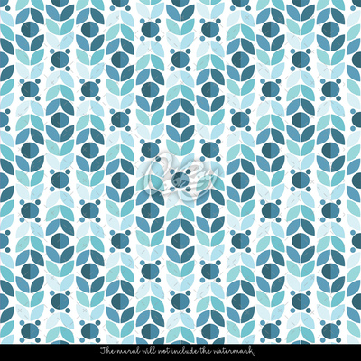 Fotobehang Blauwe amandelen