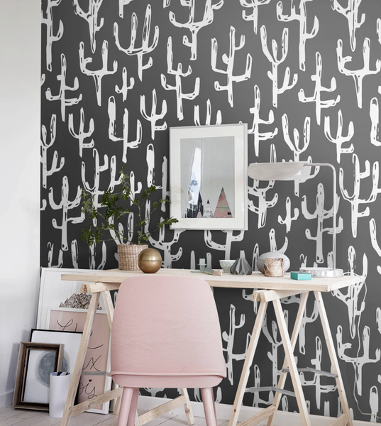 Fotobehang Woestijn houtsnede