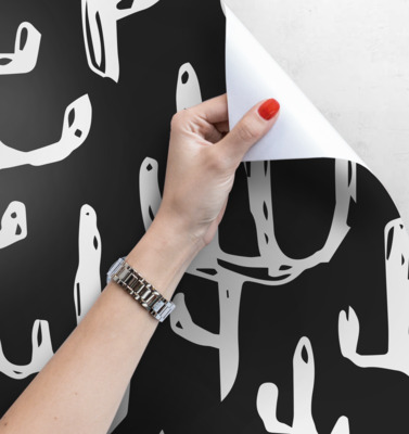 Fotobehang Woestijn houtsnede