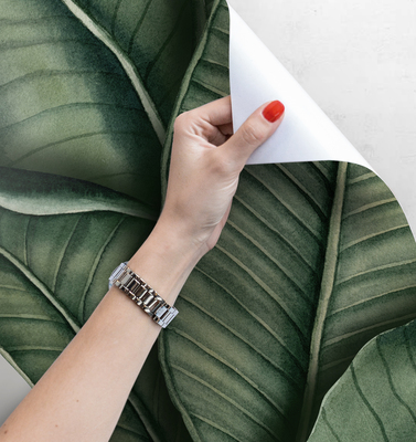 Fotobehang Vintage bananenbladeren