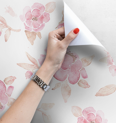 Fotobehang Roze bloemen