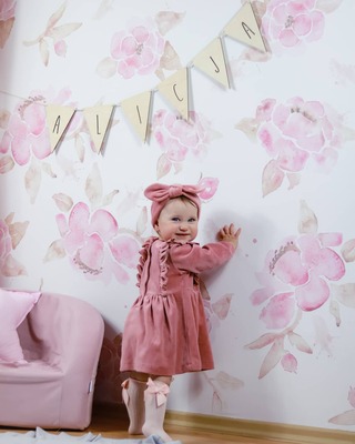 Fotobehang Roze bloemen