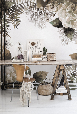 Fotobehang Hortensia