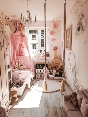 Fotobehang Bloemen Barok Wit