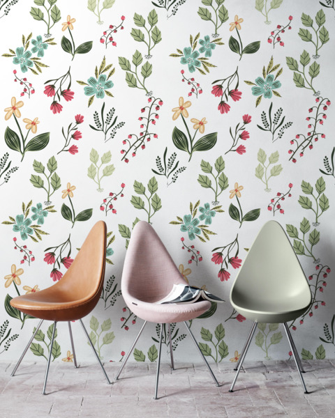 Fotobehang Kleurrijke wilde bloemen