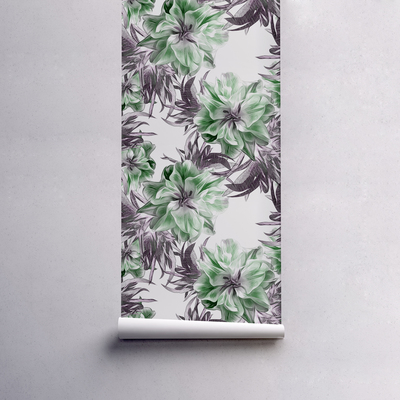 Fotobehang Bloemen in negatief