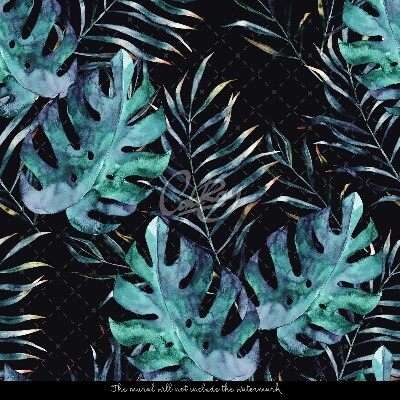 Fotobehang Donkere Monstera