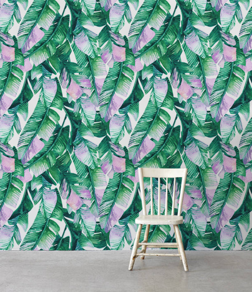 Fotobehang Ombre bladeren