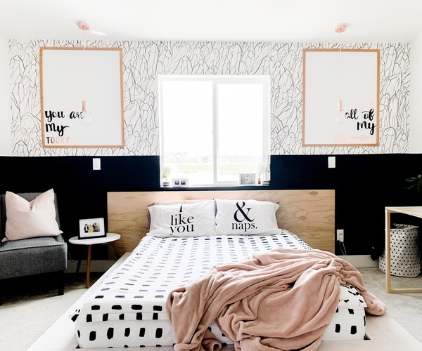 Fotobehang Zwarte en witte bergen