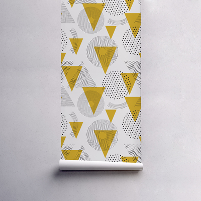 Fotobehang Mosterdgeometrie