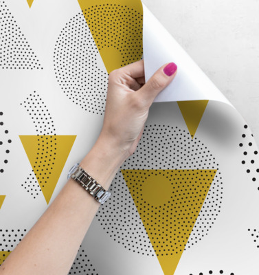 Fotobehang Mosterdgeometrie