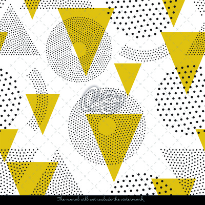 Fotobehang Mosterdgeometrie