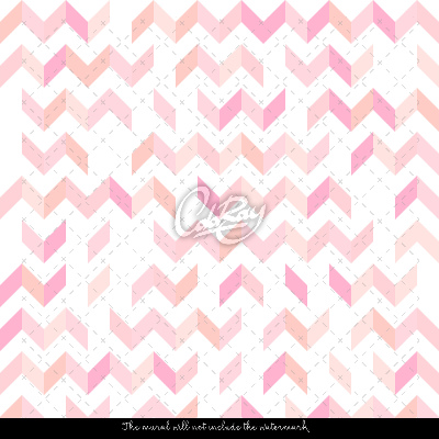 Fotobehang Roze zigzags