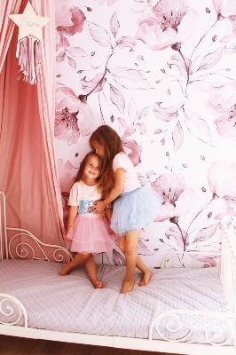 Fotobehang Subtiele bloemen met een delicate kleur