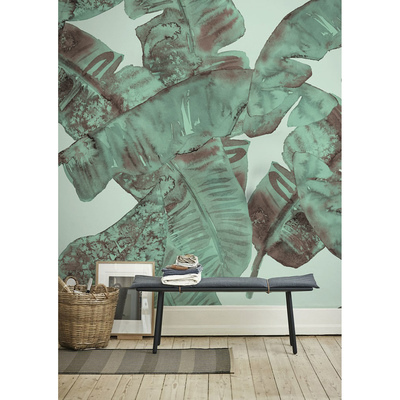 Fotobehang Rustend in de schaduw van de bladeren