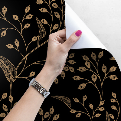 Fotobehang Gouden ornamenten in een elegante stijl