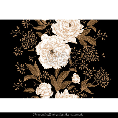 Fotobehang Zwart en goud elegantie