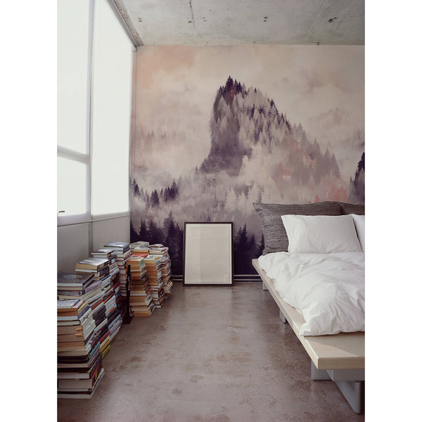 Fotobehang Bergtoppen bij zonsondergang