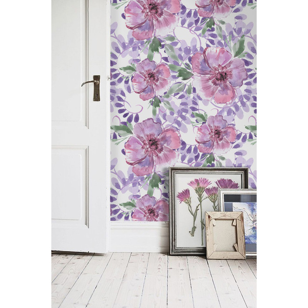 Fotobehang Paarse weide