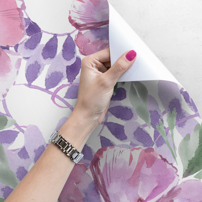 Fotobehang Paarse weide