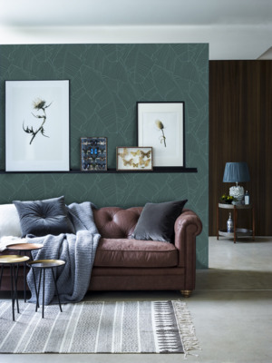 Fotobehang Blad Zeediepte