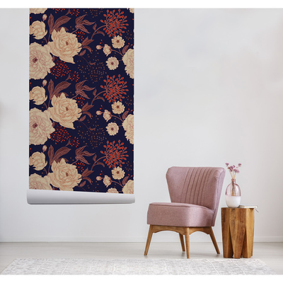 Fotobehang Onder de bloemrijke nachthemel