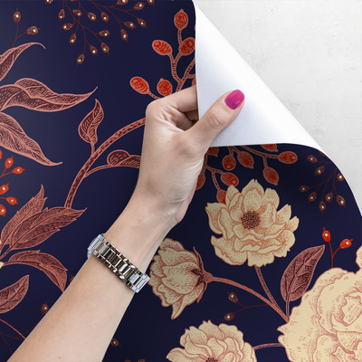 Fotobehang Onder de bloemrijke nachthemel