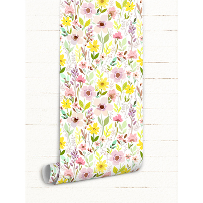 Fotobehang Bloemige hoek