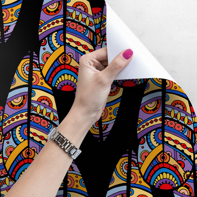 Fotobehang Glas-in-lood luchtspiegelingen